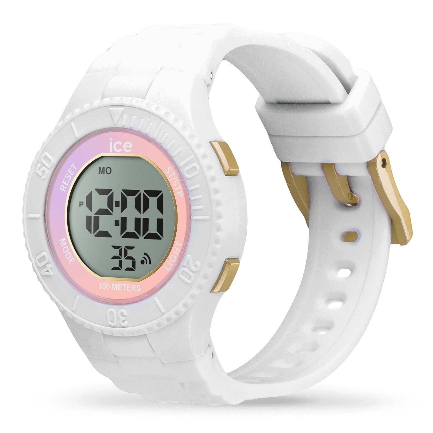 Ice-Watch Digitaluhr Damen ICE digit White lilac sunset Small weiß lila 021613 – Bild 3