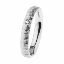 Ernstes Design Damen Trauring mit Diamant Schmal Größe 55 Silber R633-55 Ernstes Design Damen Trauring mit Diamant Schmal Größe 55 Silber R633-55