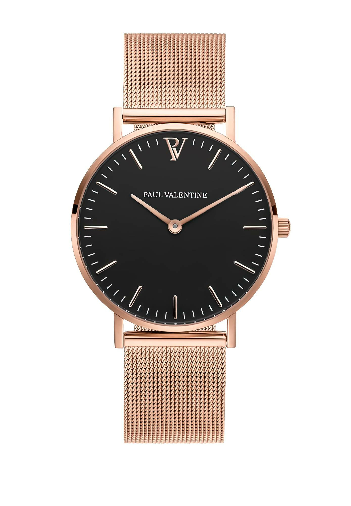 Paul Valentine Damen Armbanduhr PEARL ROSE GOLD MESH 36 MM PV36211 – Bild 2