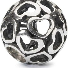 Trollbeads Damen Charm Bedeckt mit Liebe Anhänger Sterling-Silber TAGBE-10201 Trollbeads Damen Charm Bedeckt mit Liebe Anhänger Sterling-Silber TAGBE-10201
