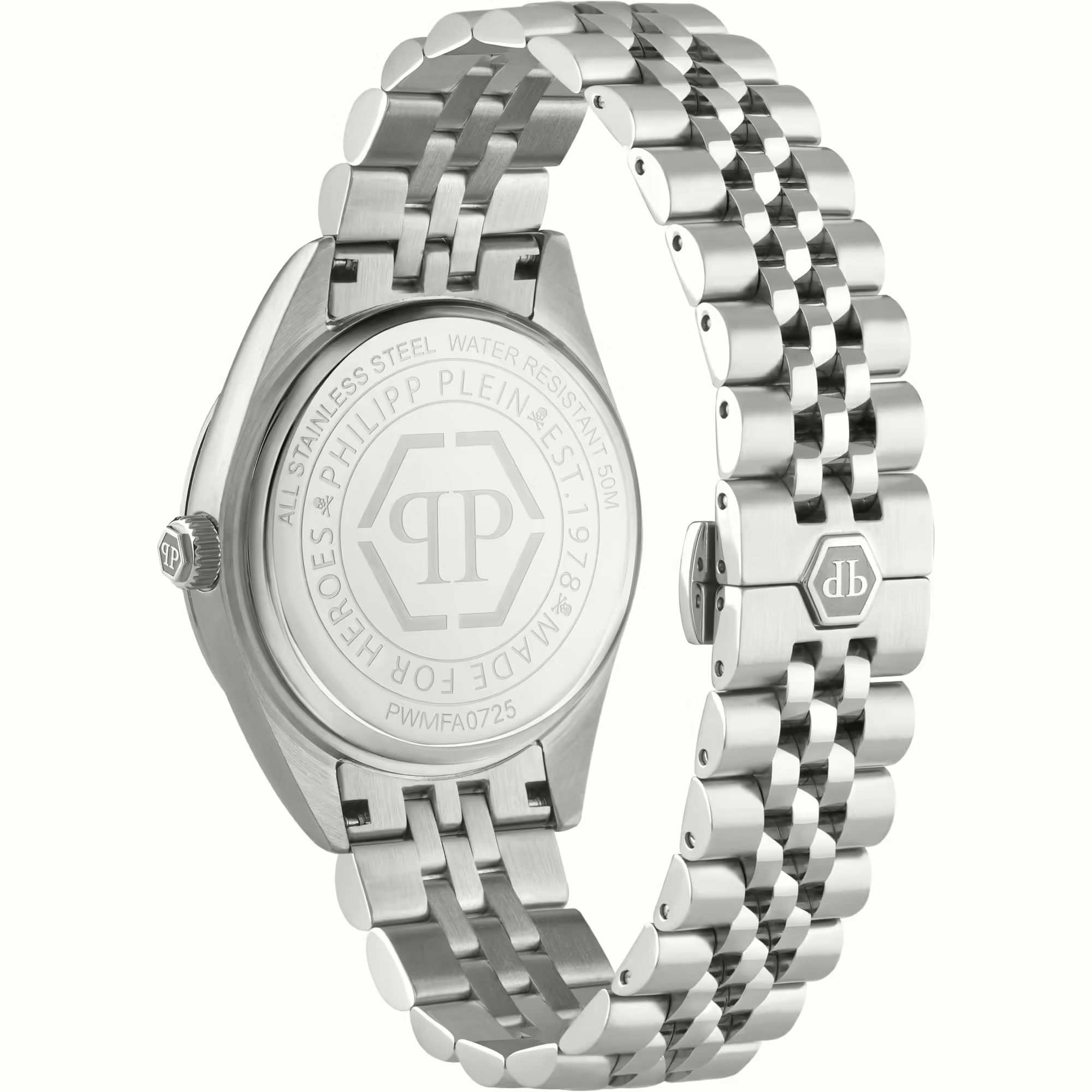Philipp Plein Herrenuhr Date Superlative Crystal PWMFA0725 Silber Edelstahl 41 m... – Bild 3