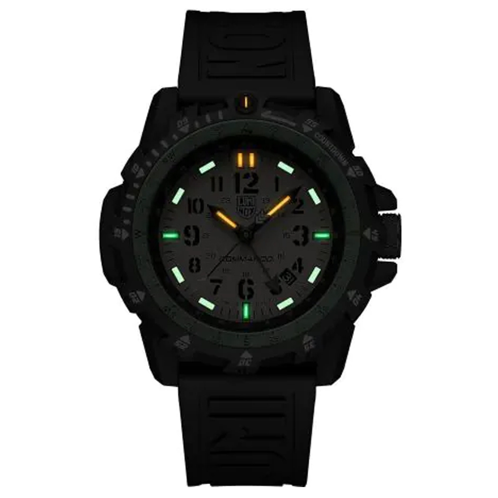 Luminox Herren Armbanduhr Commando Raider Dual Time Schwarz/Beige XL.3321 – Bild 3