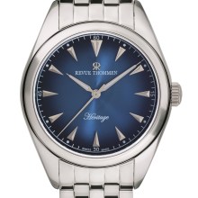 Revue Thommen Schweizer Armbanduhr Heritage Automatik, Edelstahl, Blaues Zifferb... Revue Thommen Schweizer Armbanduhr Heritage Automatik, Edelstahl, Blaues Zifferb...