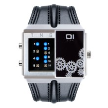 THE ONE Uhr Herren Binär-Armbanduhr Slider Watch SD126B1 THE ONE Uhr Herren Binär-Armbanduhr Slider Watch SD126B1