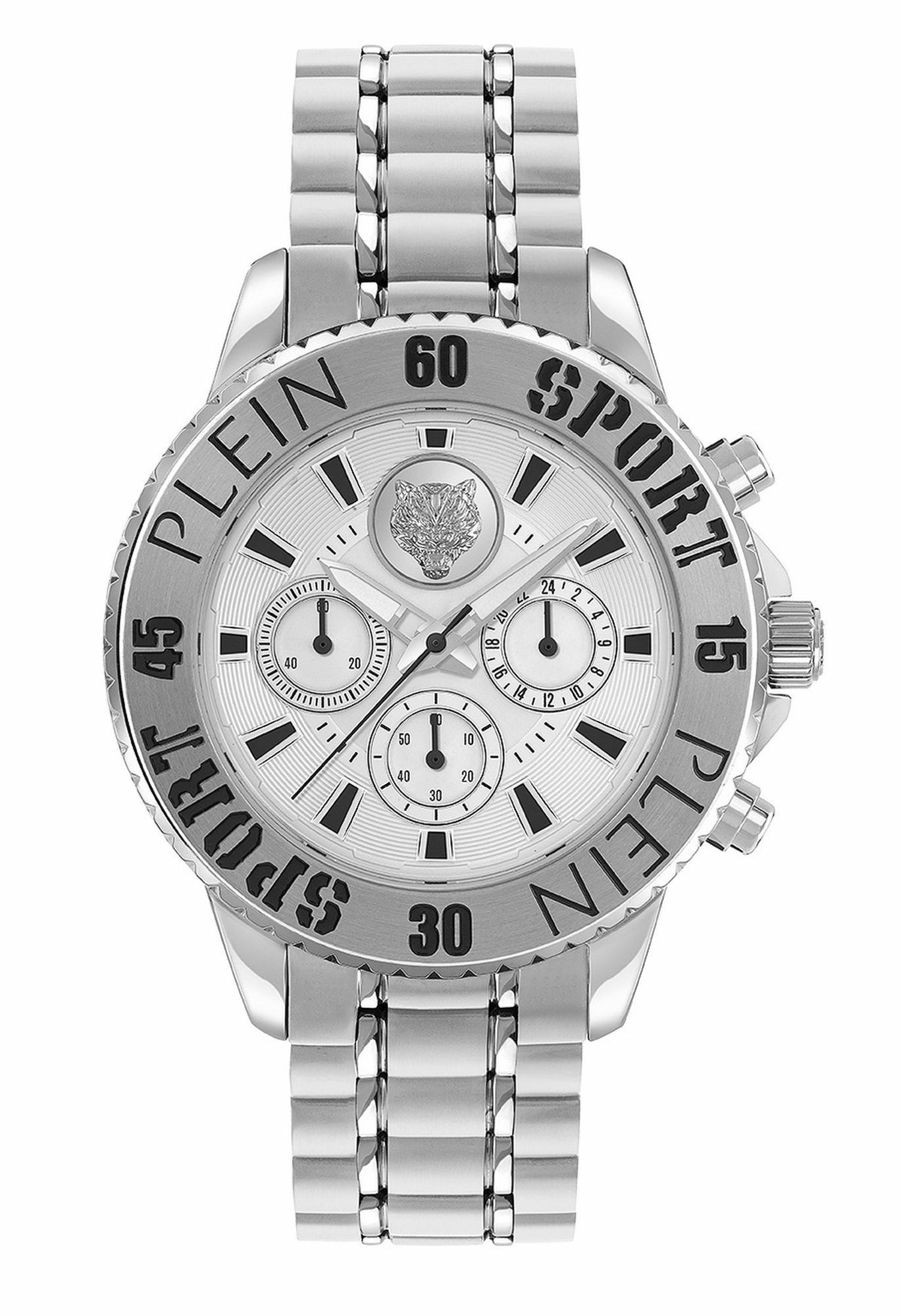 Philipp Plein Herrenuhr Quarz Chronograph Silber Edelstahl PSMEA0424 Philipp Plein Herrenuhr Quarz Chronograph Silber Edelstahl PSMEA0424