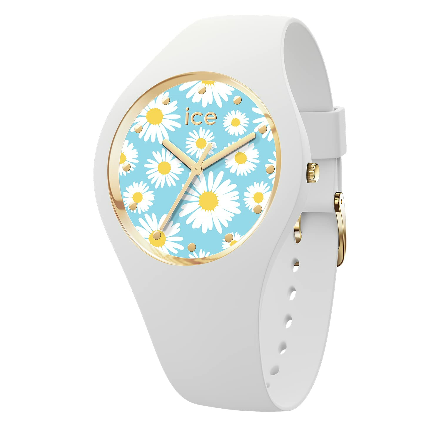 ICE-Watch Armbanduhr Damenuhr ICE flower White daisy Extra small Weiß Blau 02173... – Bild 3