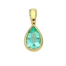 Damen 585 Gold Anhänger mit Aquamarin Damen 585 Gold Anhänger mit Aquamarin