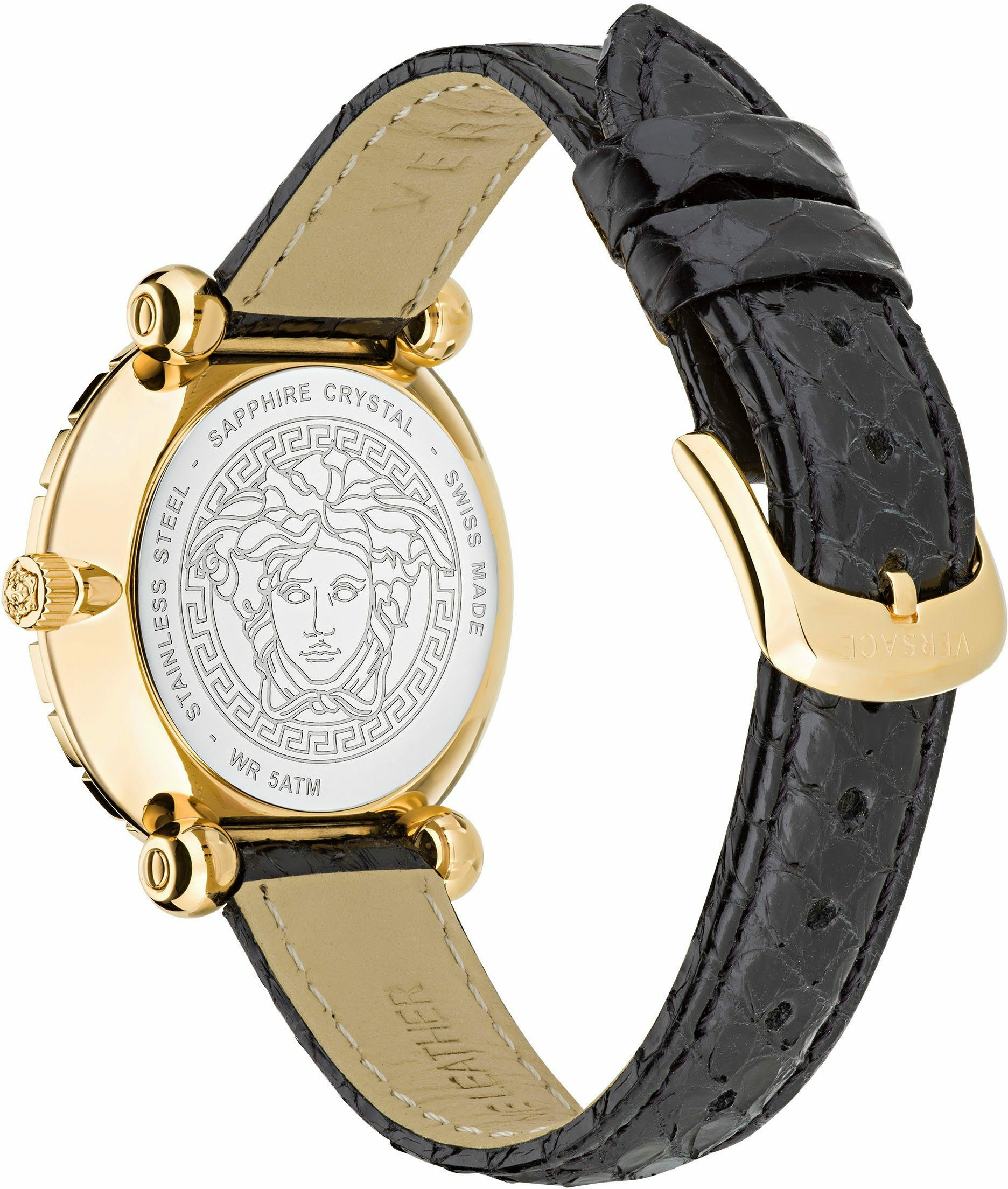 Versace Quarzuhr Greca Twist VE6I00323 - Damenuhr, Goldfarben, 35mm – Bild 3