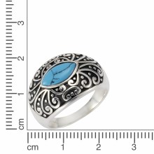 Zeeme Gemstones Silber 925 oxidiert mit Türkis 5x10mm Ring 41677099499614 Zeeme Gemstones Silber 925 oxidiert mit Türkis 5x10mm Ring 41677099499614