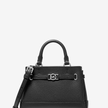Michael Kors Handtasche Damen Reed Extra‑Small Pebbled Leather Satchel Schwarz 3... Michael Kors Handtasche Damen Reed Extra‑Small Pebbled Leather Satchel Schwarz 3...