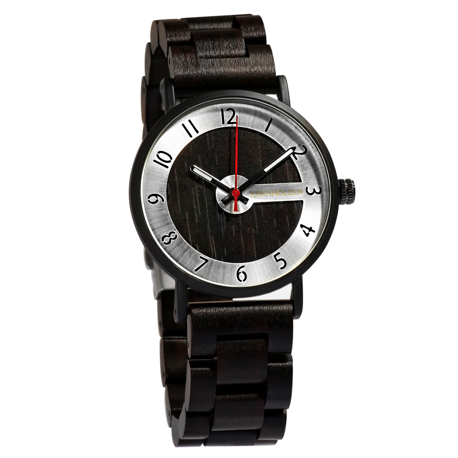 Edenhölzer Herren Damen Armbanduhr Holzarmband Hardlex Mustigue – Bild 3