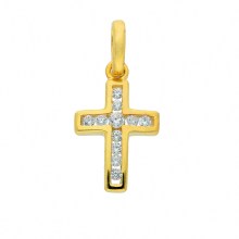 Damen & Herren 333 Gold Kreuz Anhänger mit Zirkonia Damen & Herren 333 Gold Kreuz Anhänger mit Zirkonia