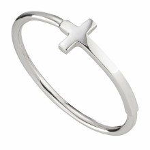 Ring 925/- Sterling Silber rhodiniert Kreuz 41184361545822 Ring 925/- Sterling Silber rhodiniert Kreuz 41184361545822