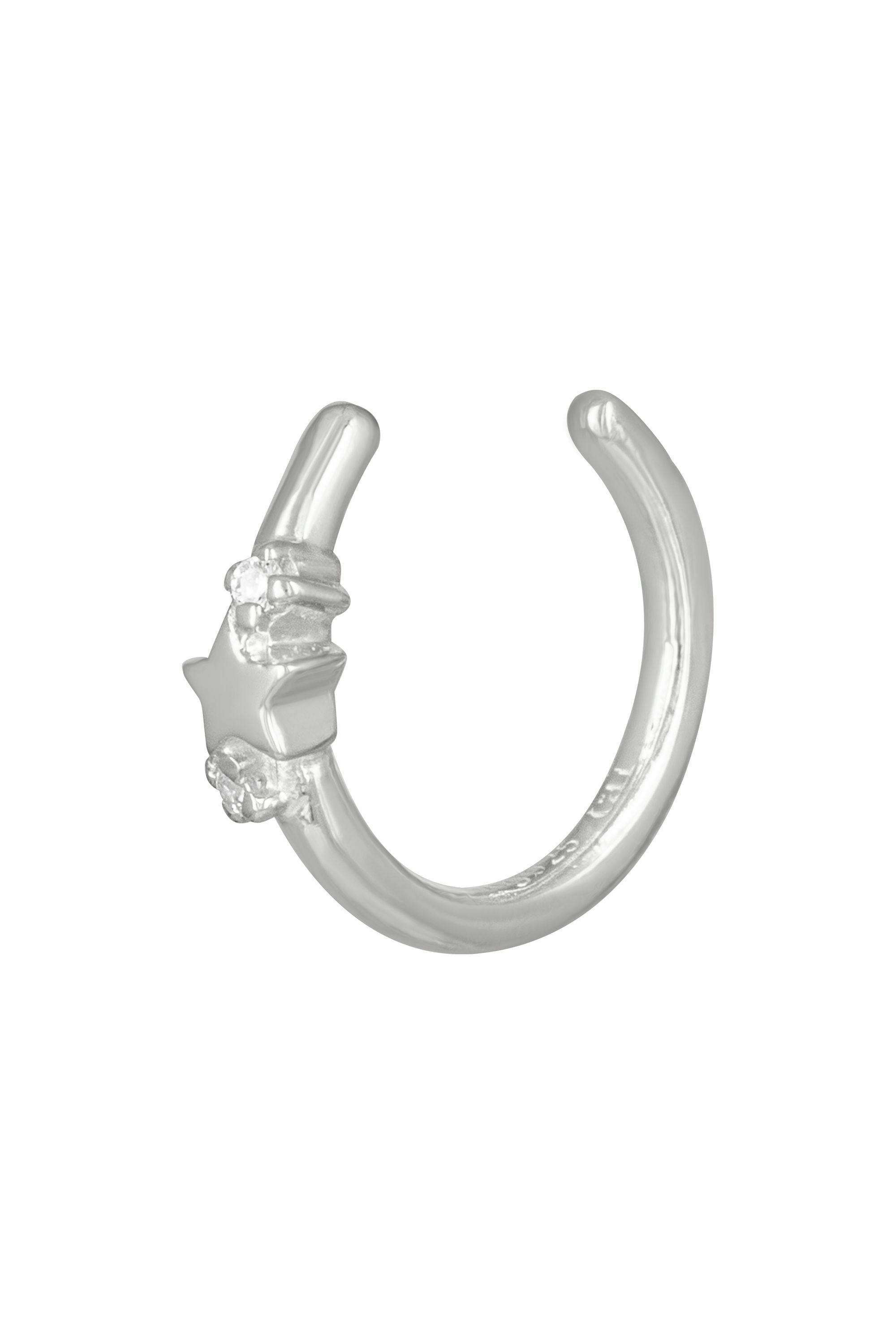 Ear Cuff 925 Sterling Silber rhodiniert Stern Zirkonia 41184550682718 – Bild 3