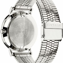 Versace Herren Armbanduhr V-ESSENTIAL silber, grün 40 mm VEJ400921 Versace Herren Armbanduhr V-ESSENTIAL silber, grün 40 mm VEJ400921