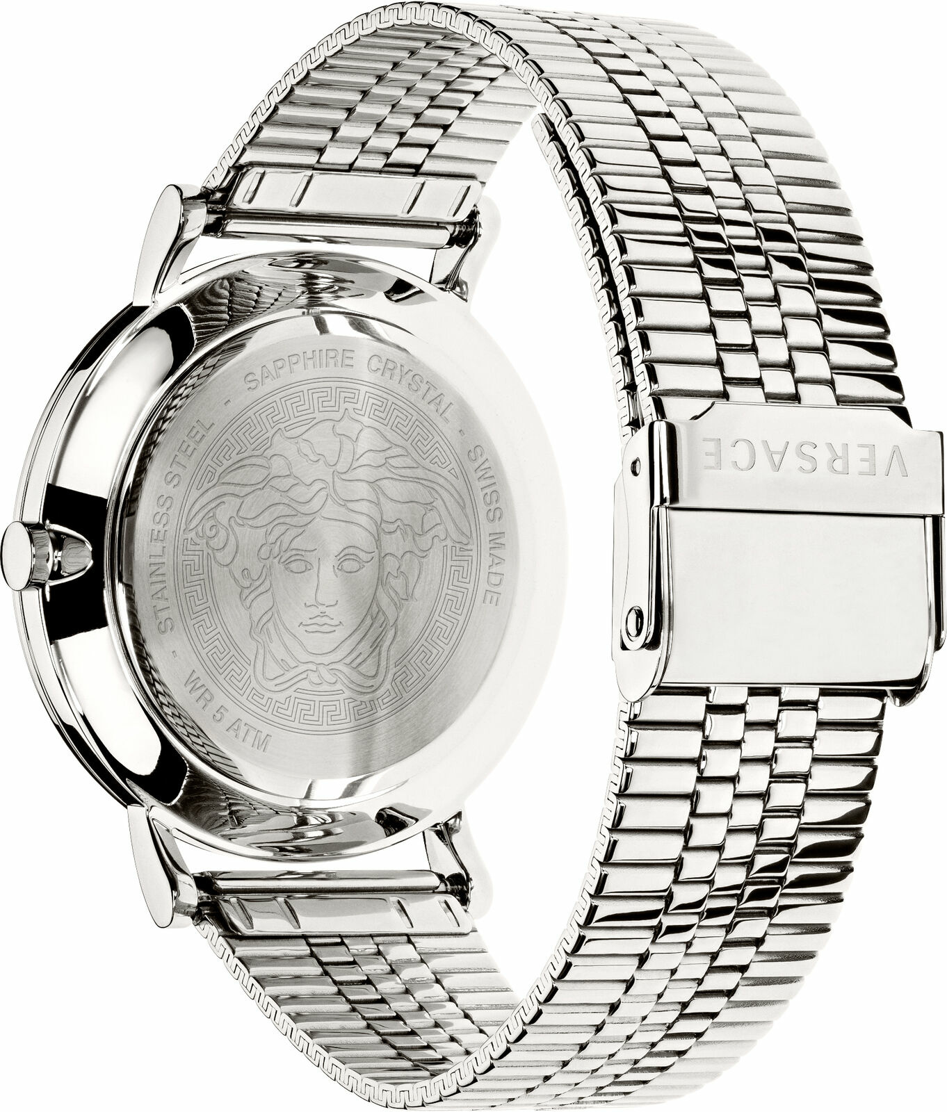 Versace Herren Armbanduhr V-ESSENTIAL silber, grün 40 mm VEJ400921 Versace Herren Armbanduhr V-ESSENTIAL silber, grün 40 mm VEJ400921