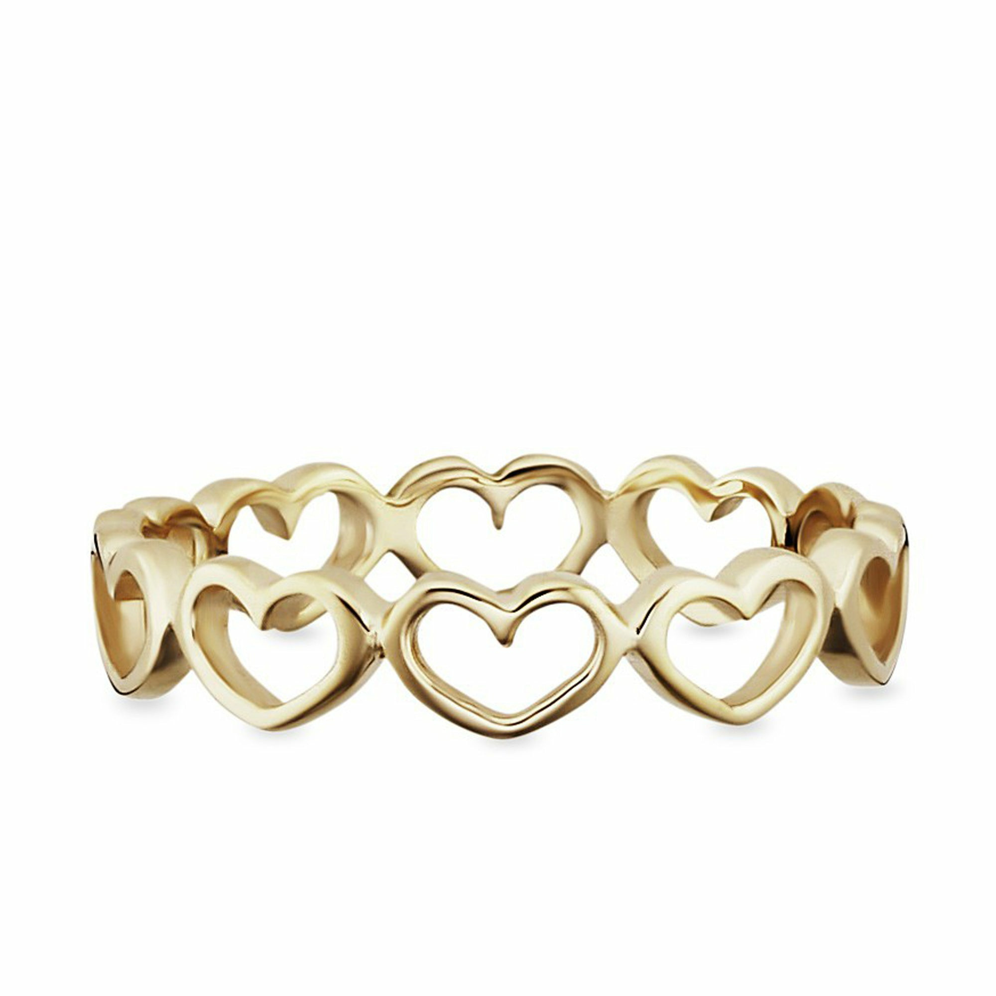 Ring 925/- Sterling Silber vergoldet Herzen 41184116637790 Ring 925/- Sterling Silber vergoldet Herzen 41184116637790