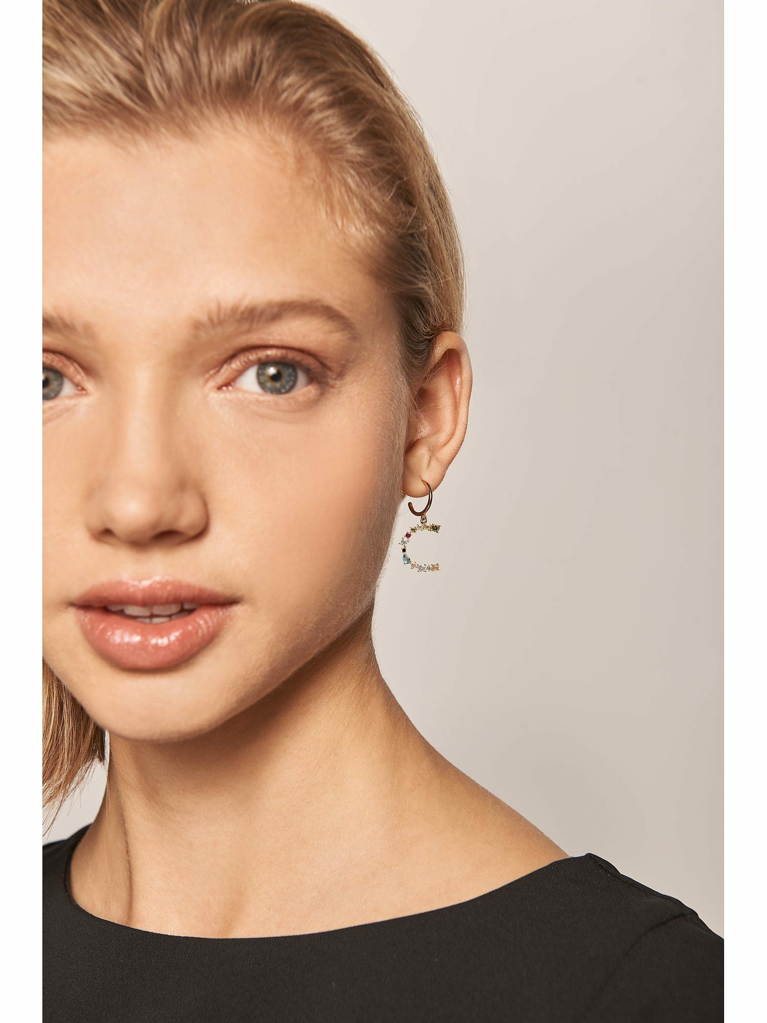 PDPaola Buchstabe C Goldohrringe AR01-253-U