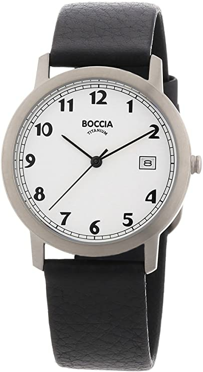 Boccia Herrenarmbanduhr Titan mit Lederband 3617-01 – Bild 2