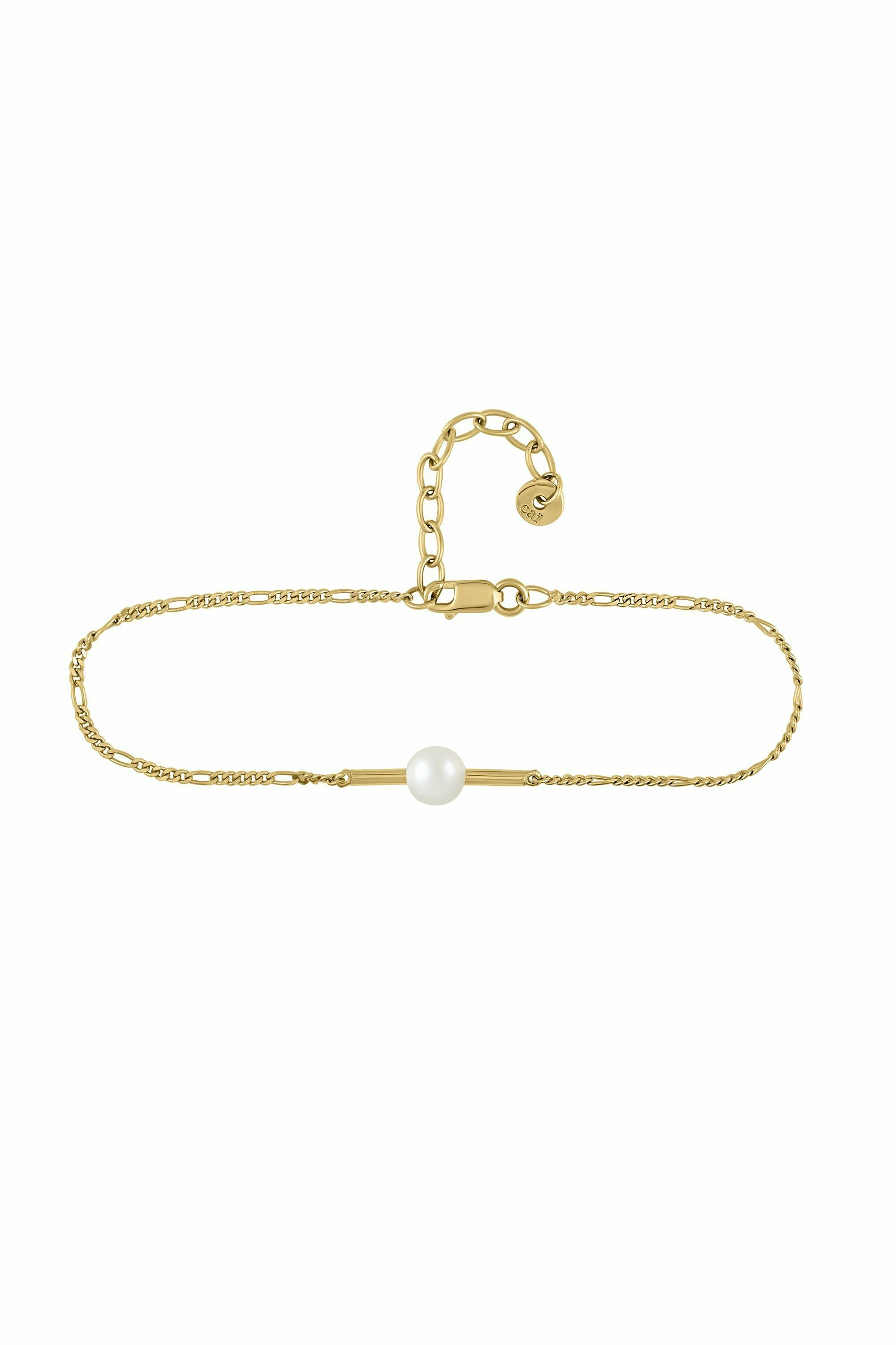 Armband 925/- Sterling Silber vergoldet Perle 41184522010718 – Bild 2