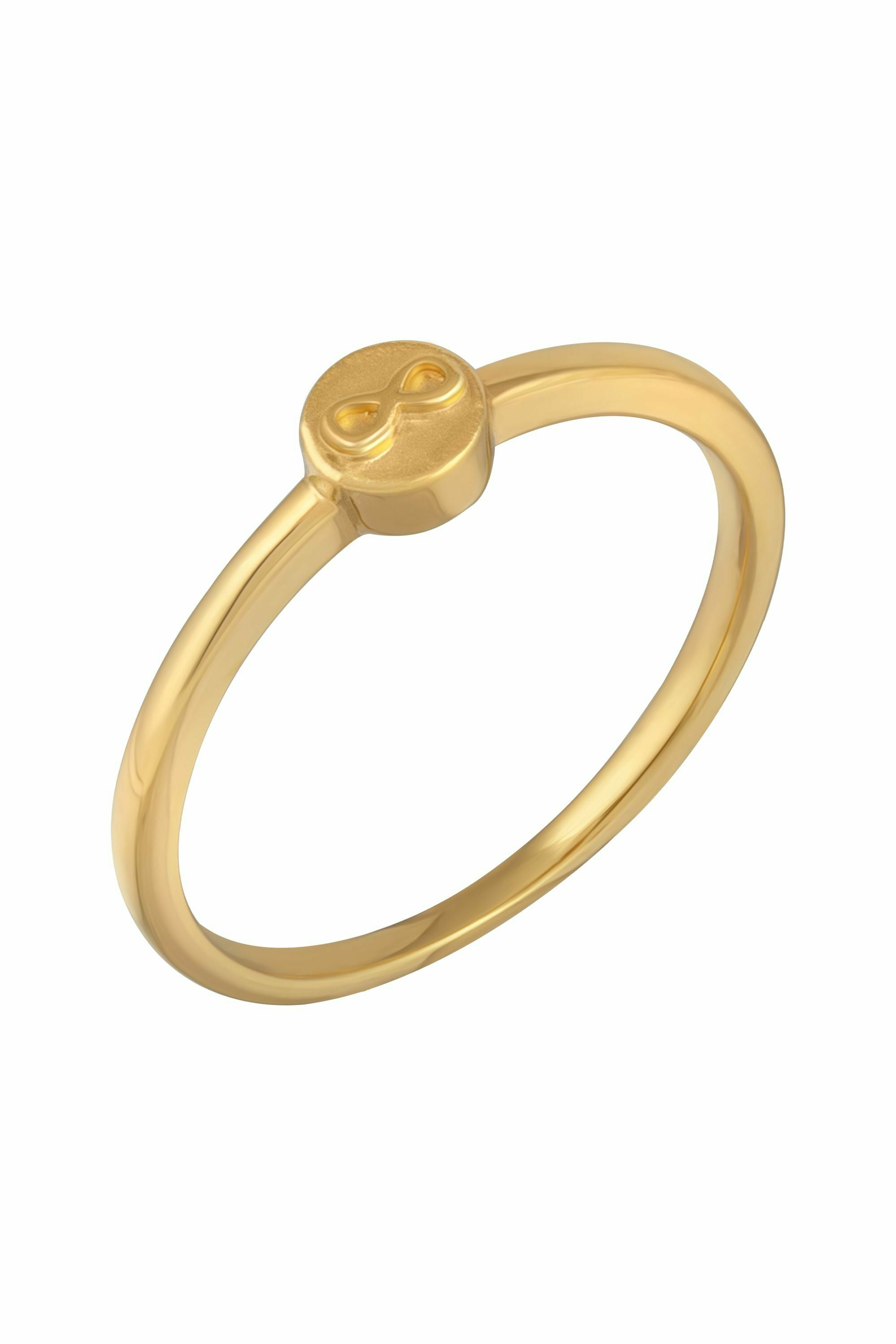 Ring 925/- Sterling Silber vergoldet Unendlichkeitssymbol 41184574865502 – Bild 2