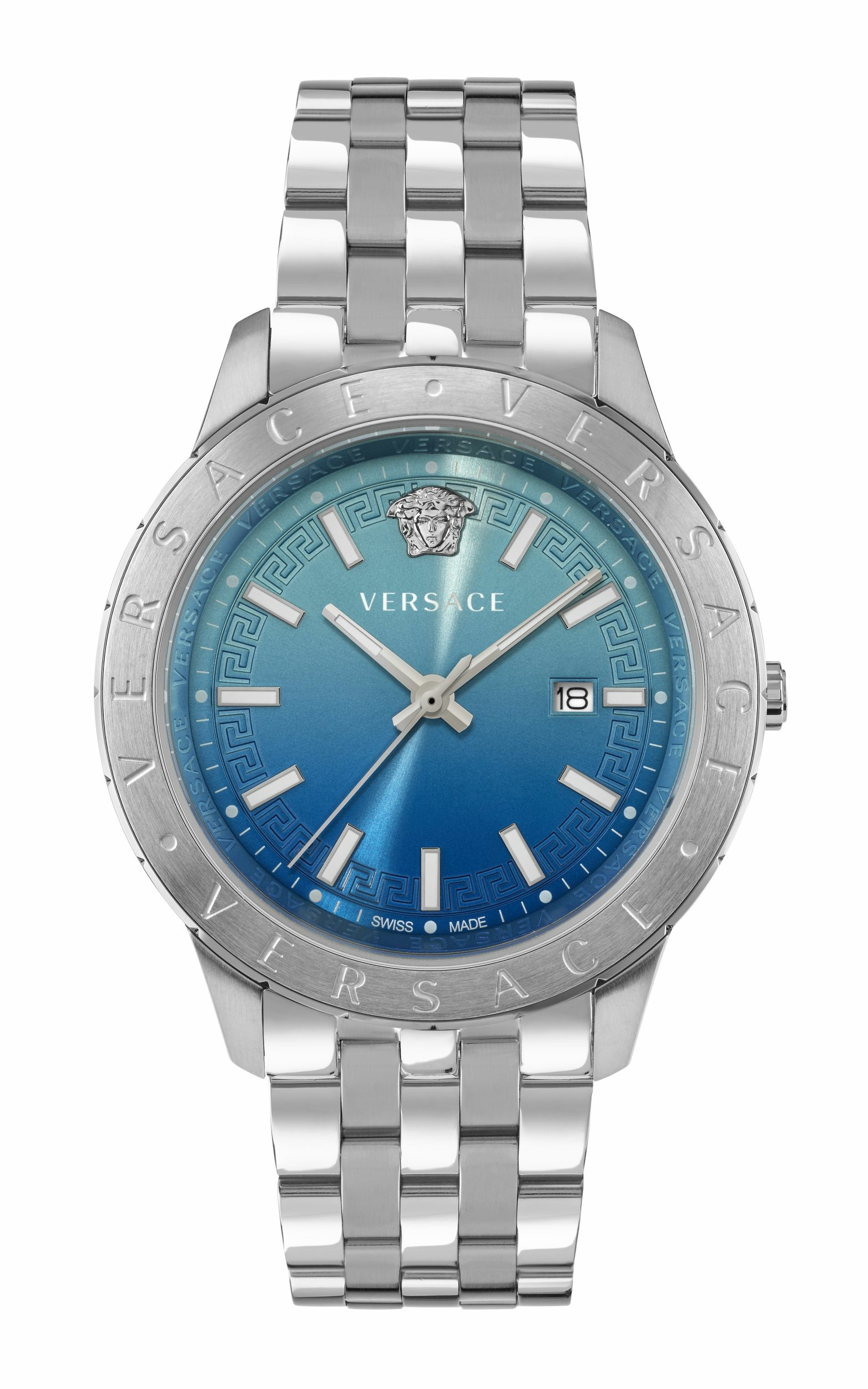 Versace Uhr Herren Univers Blau/Silber 43 mm VE2C01125 Versace Uhr Herren Univers Blau/Silber 43 mm VE2C01125