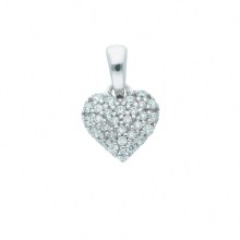 Damen 333 Weißgold Anhänger Herz mit Zirkonia Damen 333 Weißgold Anhänger Herz mit Zirkonia