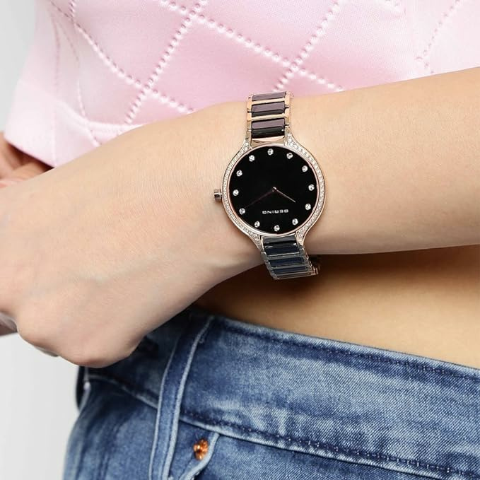 Bering Damen Armbanduhr Ceramic 34 mm Armband Edelstahlband mit Keramikelementen... Bering Damen Armbanduhr Ceramic 34 mm Armband Edelstahlband mit Keramikelementen...