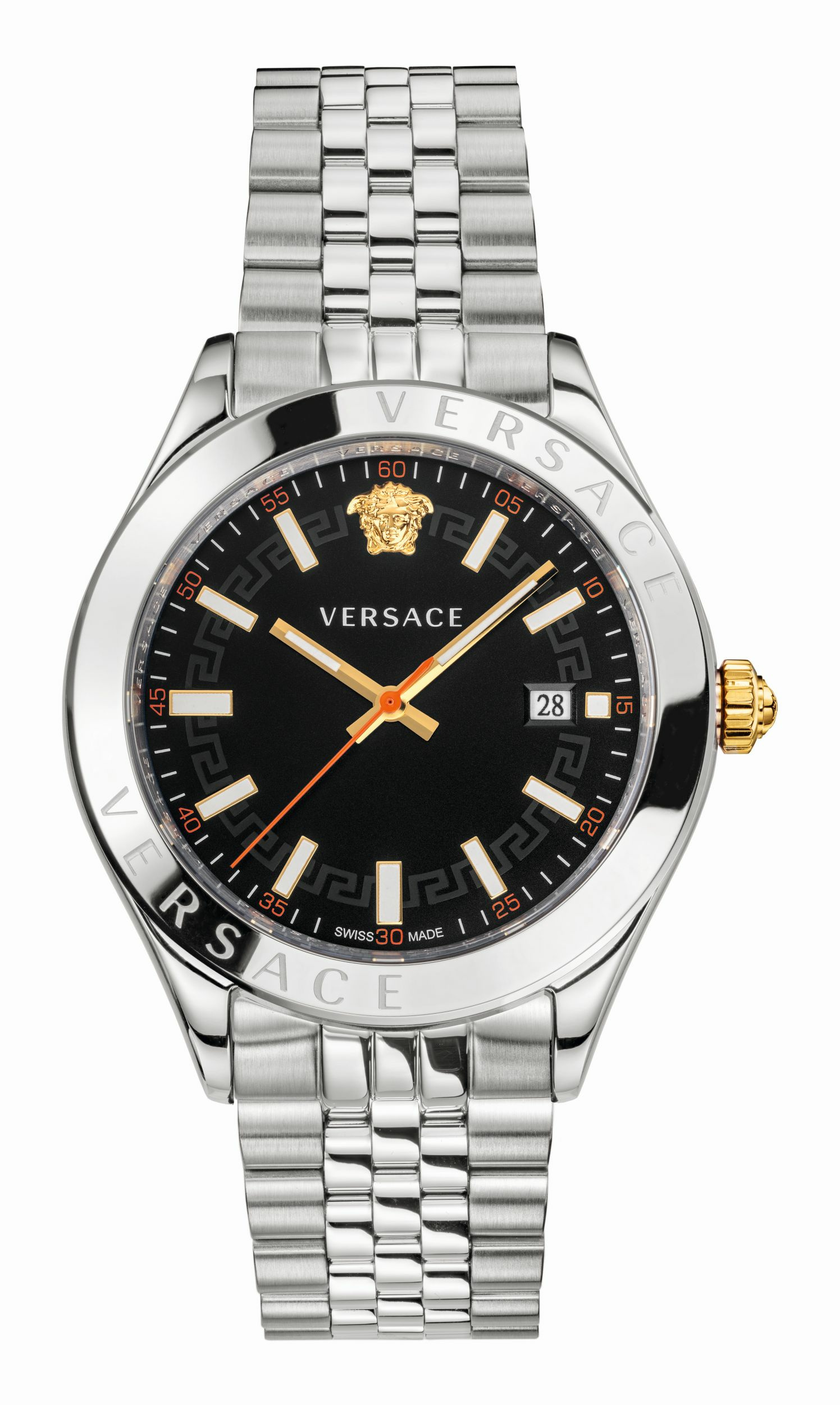 Versace Herren‑Armbanduhr Hellenyium Schwarz/Silber Edelstahl VEVK00420 – Bild 2