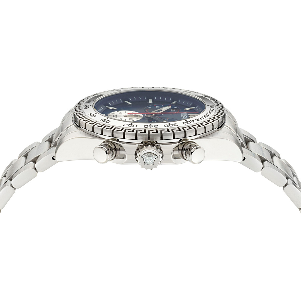 Versace Uhr Herren CHRONO X Chronograph Silber/Blau VE9K00324 Versace Uhr Herren CHRONO X Chronograph Silber/Blau VE9K00324