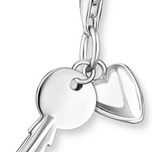 Charm-Anhänger Schlüssel und Herz 0349-001-12 Charm-Anhänger Schlüssel und Herz 0349-001-12