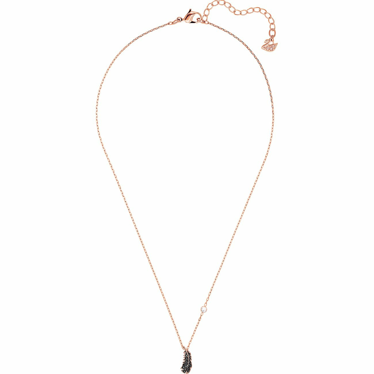 Swarovski Damen Halskette Naughty Feder Schwarz 5495292 Swarovski Damen Halskette Naughty Feder Schwarz 5495292