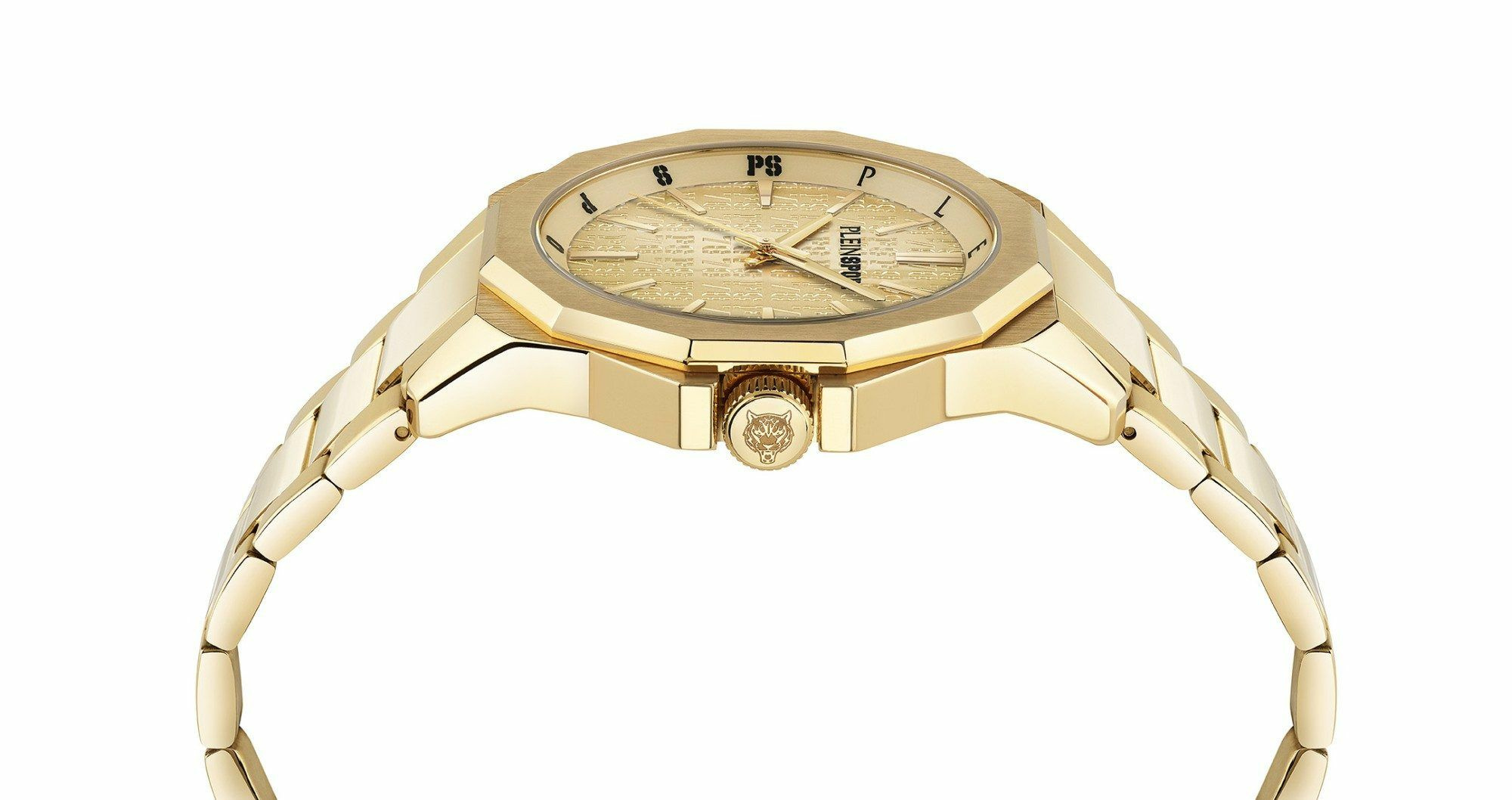 Plein Sport Armbanduhr Unisex Onyx Ultra Analog Edelstahl Gold PSNGA0425 – Bild 3