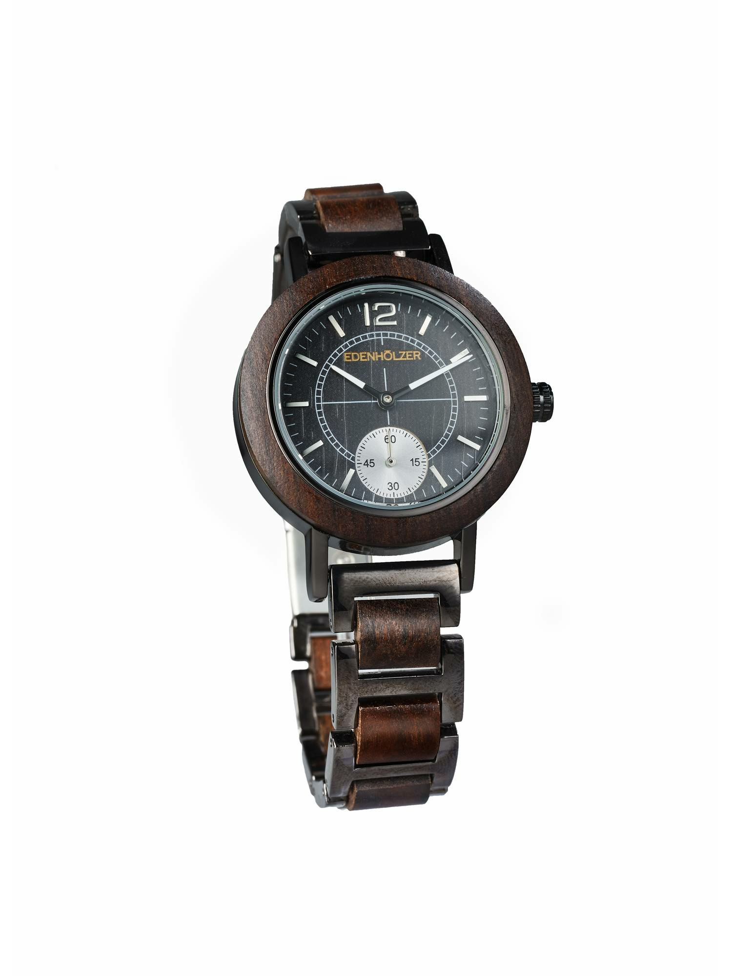 Edenhölzer Holzuhr Damen Armbanduhr Quarz Holzarmband Uhr Hardlex Bequia Natur – Bild 3