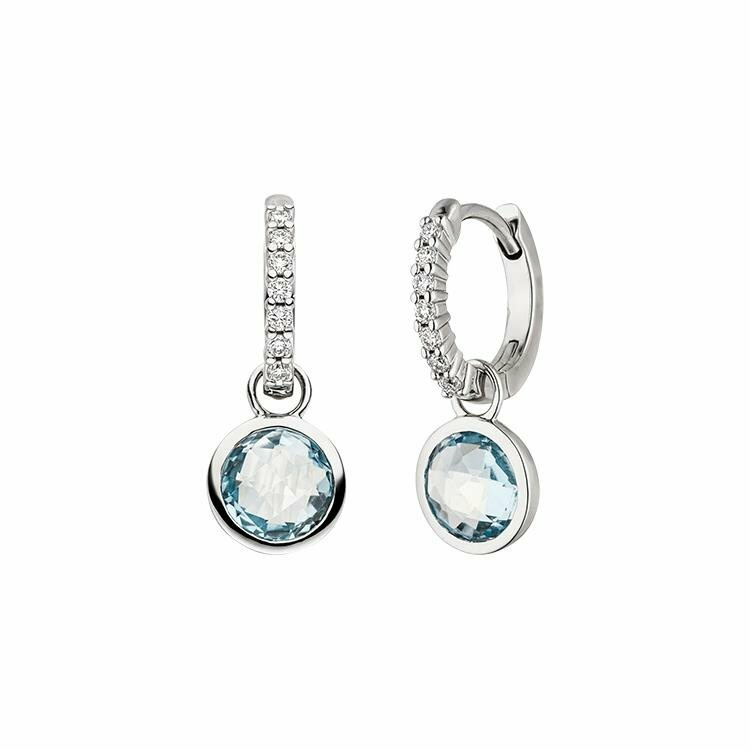 Elaine Firenze Damen Creolen 14ct. Weißgold 75036560E/3 Elaine Firenze Damen Creolen 14ct. Weißgold 75036560E/3