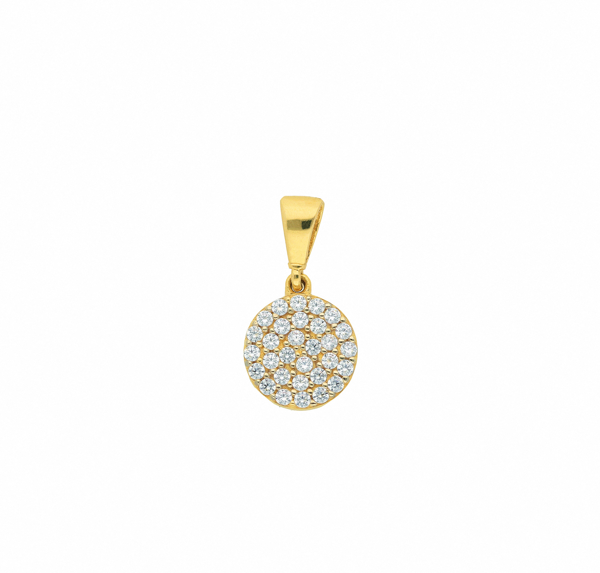 Damen 333 Gold Anhänger mit Zirkonia Ø 8,2 mm – Bild 2