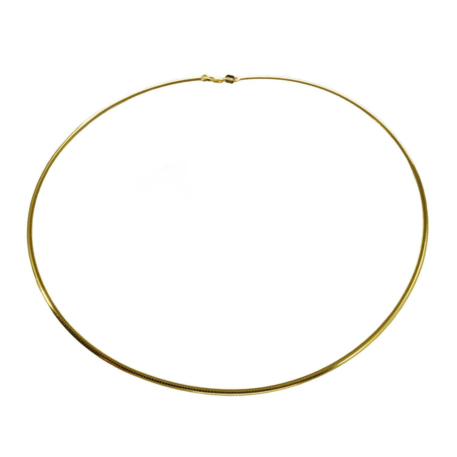 Halsreif Omega 1mm - 45cm - 333 Gelbgold Kette – Bild 3