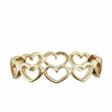 Ring 925/- Sterling Silber vergoldet Herzen 41184116637790 Ring 925/- Sterling Silber vergoldet Herzen 41184116637790