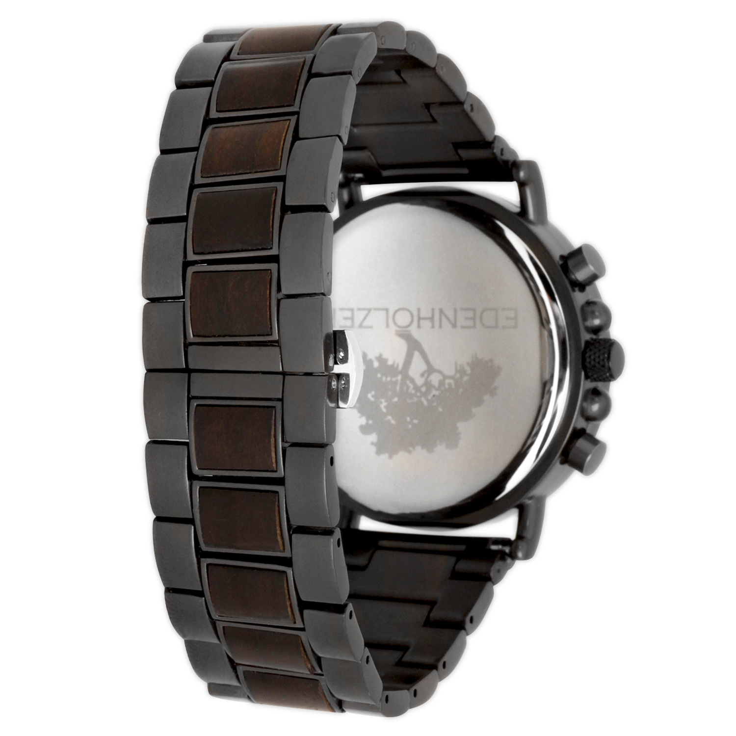 Edenhölzer Holzuhr Herren Armbanduhr Chronograph Holzarmband Hardlex Martinique ... – Bild 2