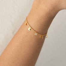 Armband 925 Silber vergoldet Anhänger Mondphasen Zirkonia 41185098399838 Armband 925 Silber vergoldet Anhänger Mondphasen Zirkonia 41185098399838