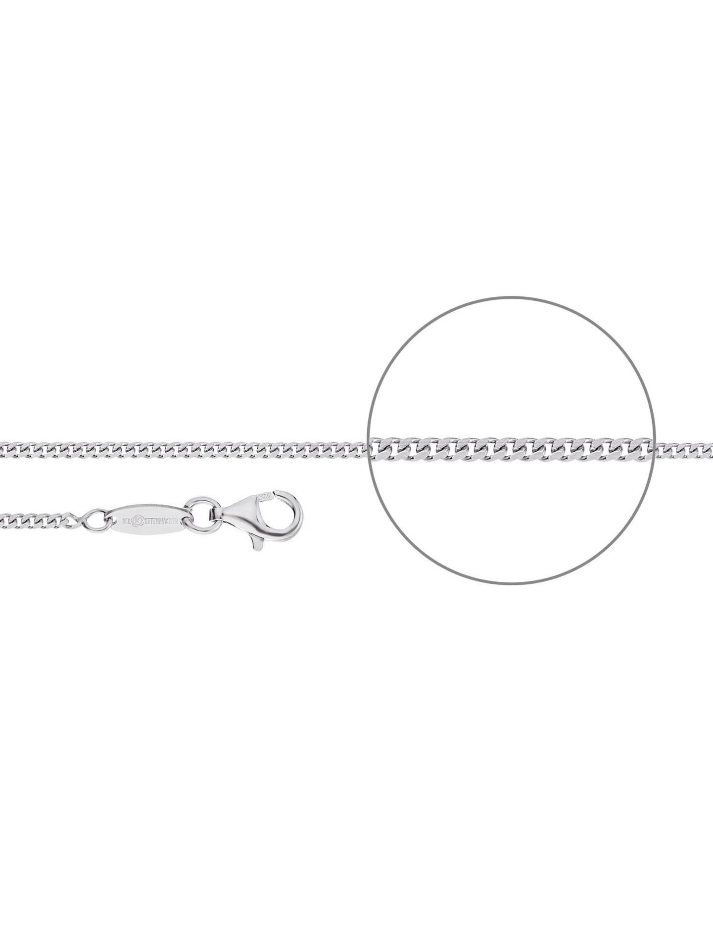 Der Kettenmacher Unisex Panzer Kette 38cm Silber P1-38S Der Kettenmacher Unisex Panzer Kette 38cm Silber P1-38S