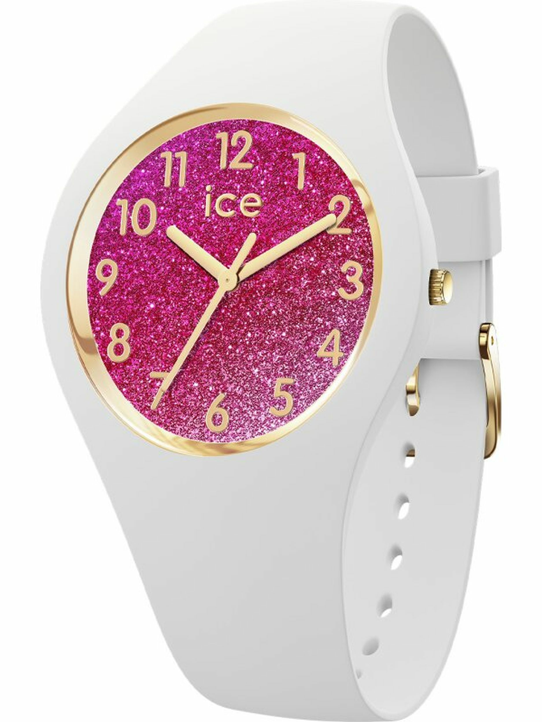 ICE Watch ICE glitter Damenuhr White Pink S34 3H 022572 ICE Watch ICE glitter Damenuhr White Pink S34 3H 022572