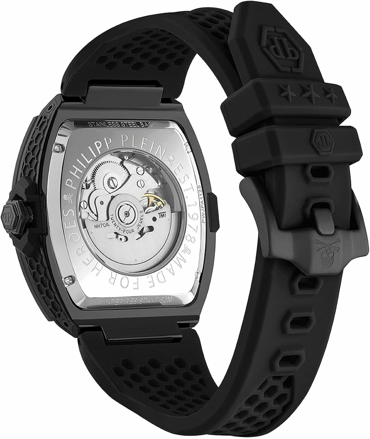 Philipp Plein Automatikuhr Herren The $keleton Frosted PWJFA1125 Schwarz – Bild 2
