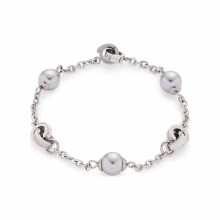 Leonardo Damen Perlen Armband Lotta 19cm Silber 016979 Leonardo Damen Perlen Armband Lotta 19cm Silber 016979