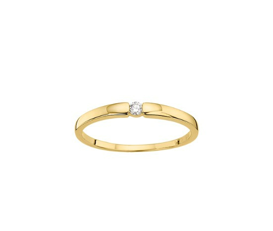 Damen Ring 1 Steiner,Gold 585 – Bild 2
