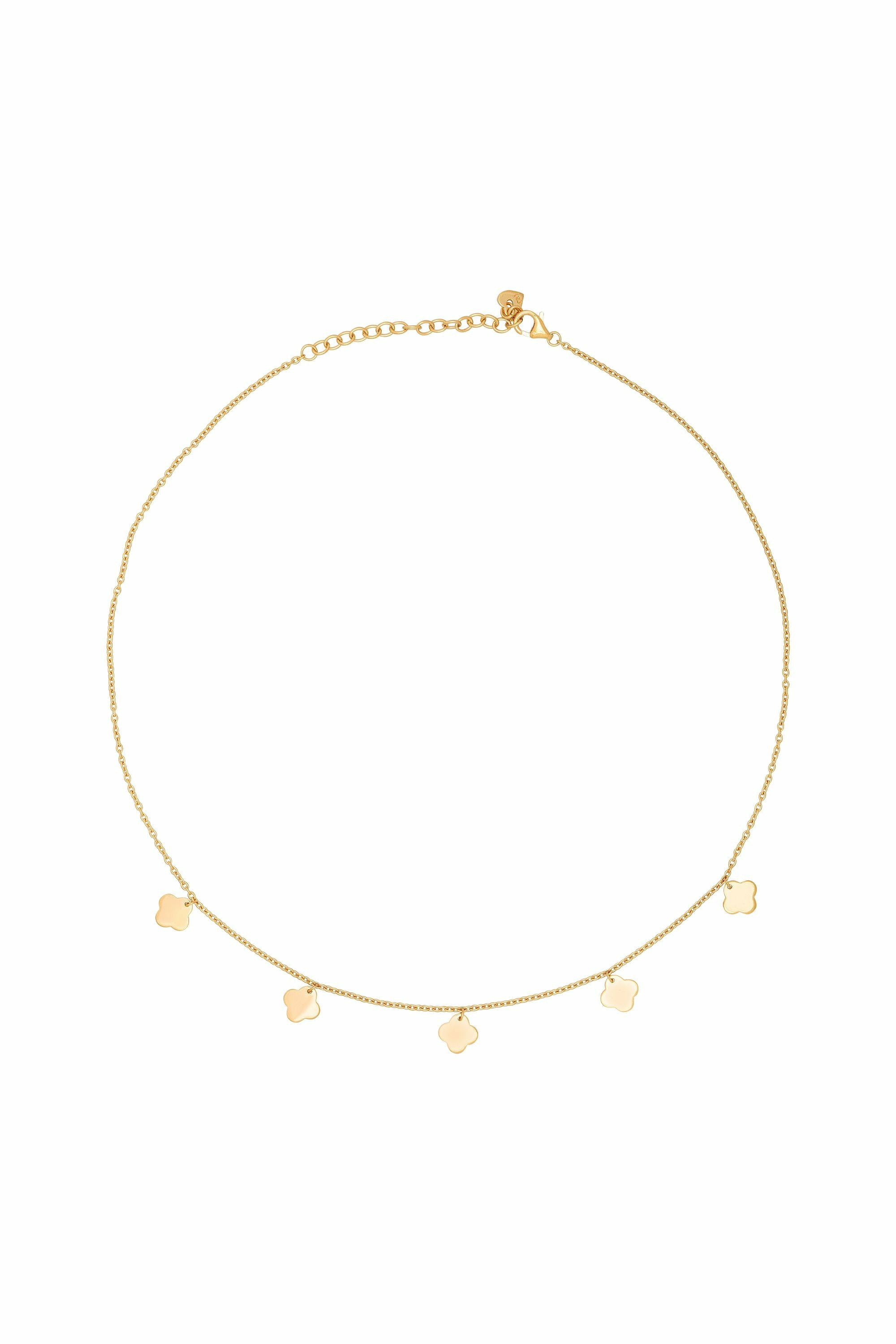 Collier 925 Sterling Silber gelb vergoldet Anhänger Clover Kleeblatt 41184961265... Collier 925 Sterling Silber gelb vergoldet Anhänger Clover Kleeblatt 41184961265...