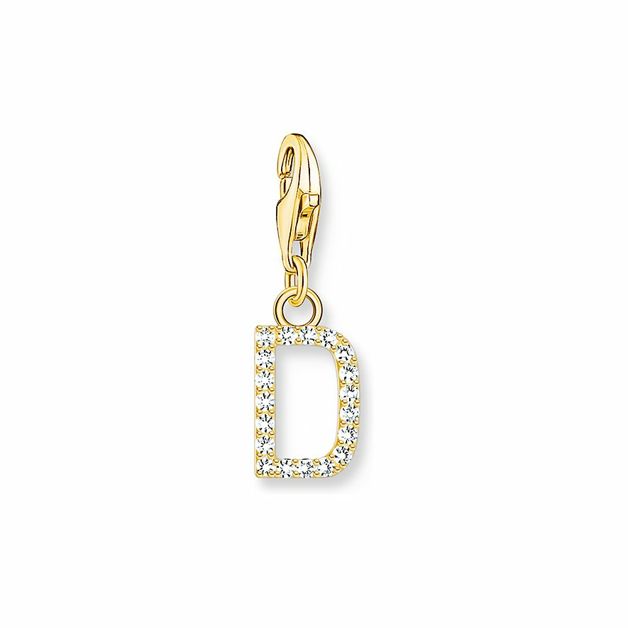 Thomas Sabo Damen Zirkonia Charm Buchstabe D Gelbgold 1967-414-14 Thomas Sabo Damen Zirkonia Charm Buchstabe D Gelbgold 1967-414-14