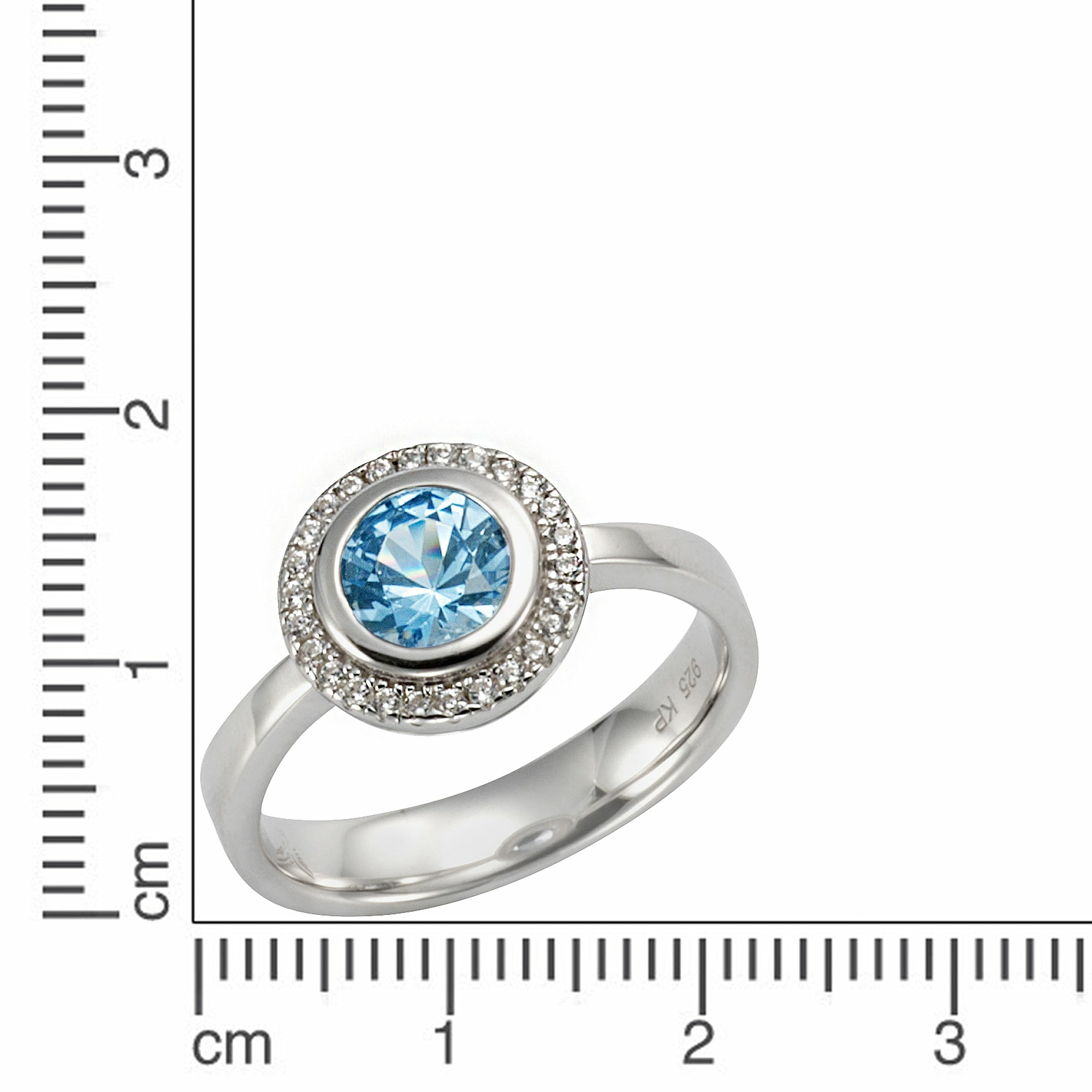 Celesta Silber 925/- Sterling Silber Zirkonia & sy. Blautopas Ring 4167599659427... Celesta Silber 925/- Sterling Silber Zirkonia & sy. Blautopas Ring 4167599659427...