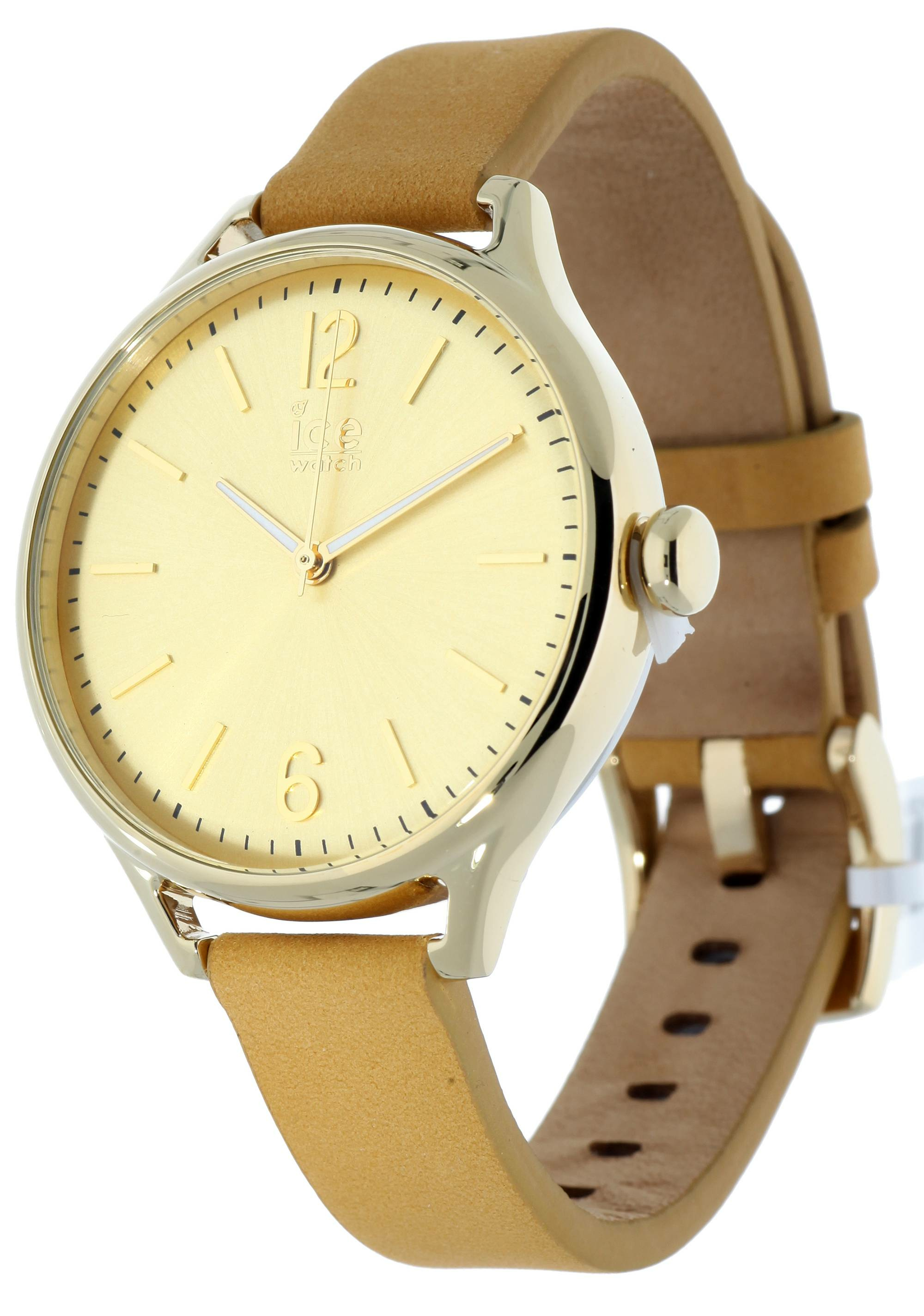 Ice-Watch - Ice Time Beige Gold - Beige Damenuhr mit Lederarmband - 013061 (Medi... Ice-Watch - Ice Time Beige Gold - Beige Damenuhr mit Lederarmband - 013061 (Medi...