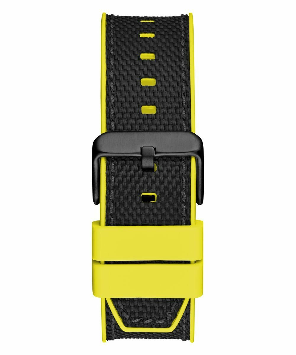 Guess Herren Armbanduhr MASTERPIECE Multifunktion schwarz, gelb 47 mm GW0713G2 – Bild 3